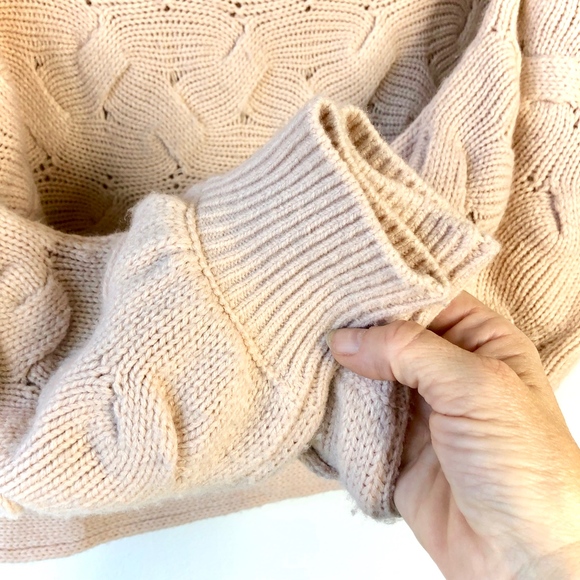 EVERKAKI Blush textured scoop neck knit sweater M - Picture 2 of 6